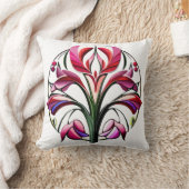 Metaalorchidee: Roze en gele extravaganza Kussen (Deken)