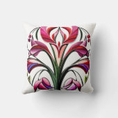 Metaalorchidee: Roze en gele extravaganza Kussen (Achterkant)