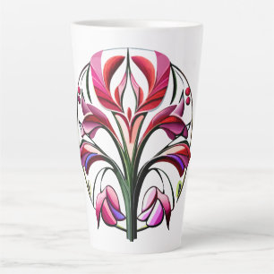 Metaalorchidee: Roze en gele extravaganza Latte Mok