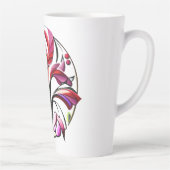 Metaalorchidee: Roze en gele extravaganza Latte Mok (Rechts)