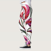 Metaalorchidee: Roze en gele extravaganza Leggings (Links)