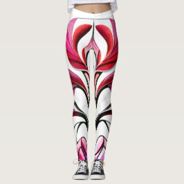 Metaalorchidee: Roze en gele extravaganza Leggings