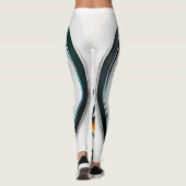 Metaalorchidee: Roze en gele extravaganza Leggings (Achterkant)