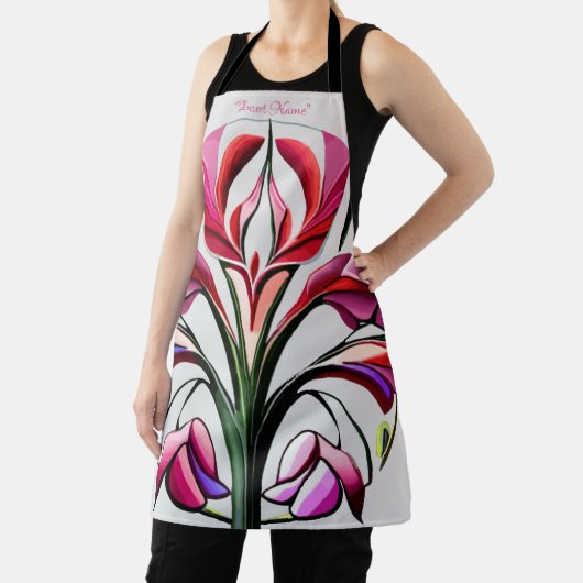 Metaalorchidee: Roze en gele extravaganza Schort (Insitu)