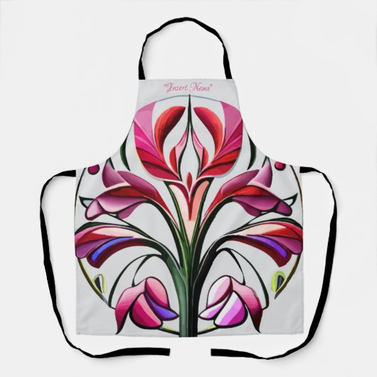 Metaalorchidee: Roze en gele extravaganza Schort (Voorkant)