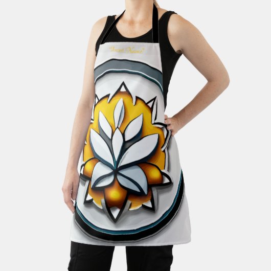 Metaalorchidee: Roze en gele extravaganza Schort (Insitu)