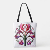 Metaalorchidee: Roze en gele extravaganza Tote Bag (Achterkant)