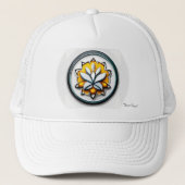 Metaalorchidee: Roze en gele extravaganza Trucker Pet (Voorkant)