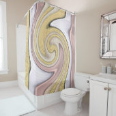 Metaalpatroon met lijm douchegordijn (In situ)