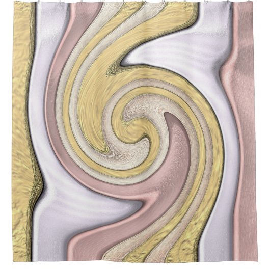 Metaalpatroon met lijm douchegordijn (Voorkant)