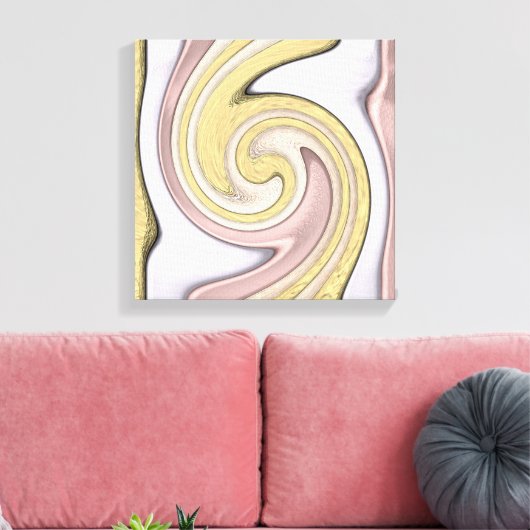 Metaalpatroon met schijn, kunst canvas afdruk (Insitu (Woonkamer))