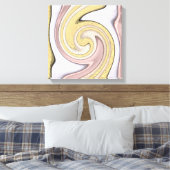 Metaalpatroon met schijn, kunst canvas afdruk (Insitu (Slaapkamer))