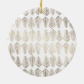 Metaalpijnbomen patroon - goud keramisch ornament (Achterkant)
