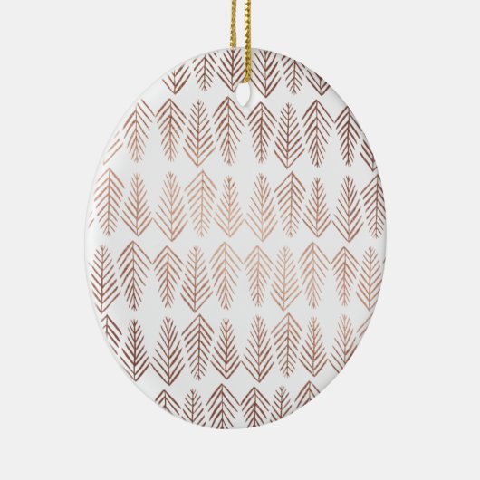 Metaalpijnbomen patroon - koper keramisch ornament (Rechts)