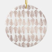 Metaalpijnbomen patroon - koper keramisch ornament (Voorkant)