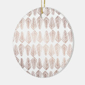 Metaalpijnbomen patroon - koper keramisch ornament (Links)