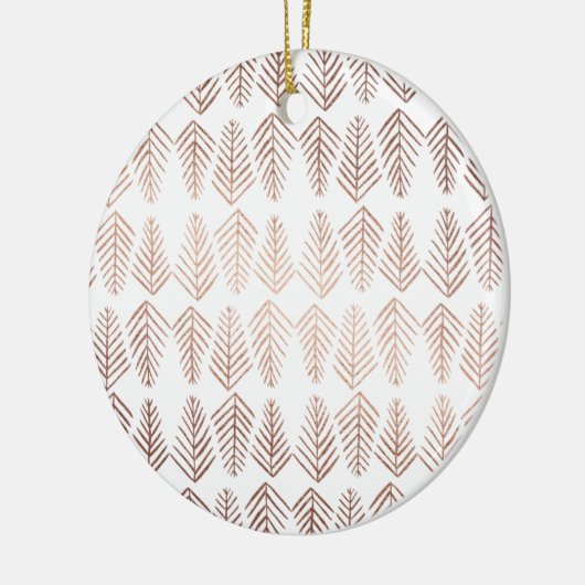 Metaalpijnbomen patroon - koper keramisch ornament (Links)