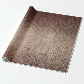 Metaalpoeder Bronze Copper Roos Gold Linen Burl Cadeaupapier (Uitgerold)