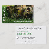 Metaalrecycling van schroot en vuilnisophaling visitekaartje (Voorkant / Achterkant)