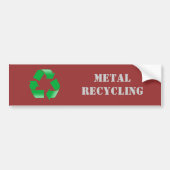 Metaalrecyclingsticker Bumpersticker (Voorkant)