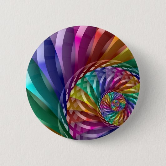 Metaalregenboog Ronde Button 5,7 Cm (Voorkant)
