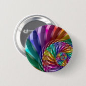 Metaalregenboog Ronde Button 5,7 Cm (Voorkant /achterkant)