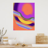 Metaalretroset vloeistofvormig vloeistofniveau D ( Poster (Keuken)