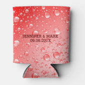 Metaalrode Abstracte Regenneerslag Blikjeskoeler (Voorkant)