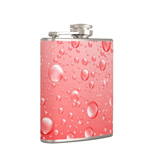 Metaalrode Abstracte Regenneerslag Heupfles (Rechts)