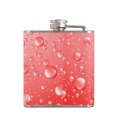 Metaalrode Abstracte Regenneerslag Heupfles (Achterkant)