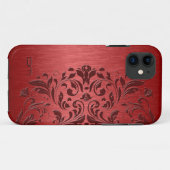 Metaalrode aluminium met penseelkleurige rand Case-Mate iPhone case (Achterkant (horizontaal))