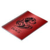 Metaalrode sierbeagle Voorbeeld Notitieboek (Linkerzijde)