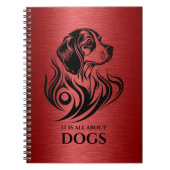 Metaalrode sierbeagle Voorbeeld Notitieboek (Voorkant)