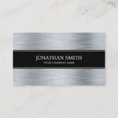 Metaalroestvrij staal Moderne zwarte QR-code Visitekaartje (Voorkant)