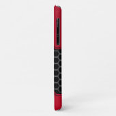 Metaalrood en grijs honingraat Case-Mate iPhone case (Achterkant/links)