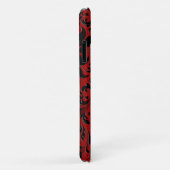 Metaalrood geborsteld aluminium zwarte zijde Case-Mate iPhone case (Achterkant/rechts)