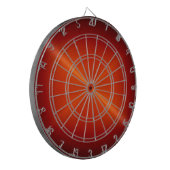Metaalrood roestvrij staal metalen blik dartbord (Voorkant Links)