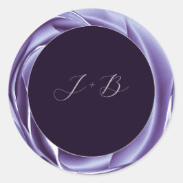 Metaalroze paarse ronde sticker