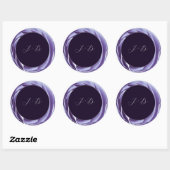 Metaalroze Paarse Ronde Sticker (Vel)