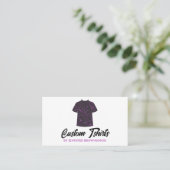 Metaalroze T Shirt Afdrukkleding Visitekaartje (Staand voorkant)