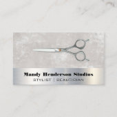 Metaalschaar | Metaal en textuur Visitekaartje (Voorkant)