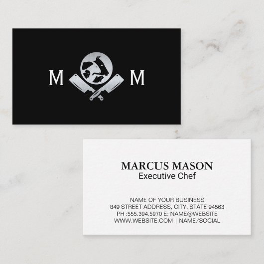 metaalslagersmessen | Dieren Logo Visitekaartje (Voorkant / Achterkant)