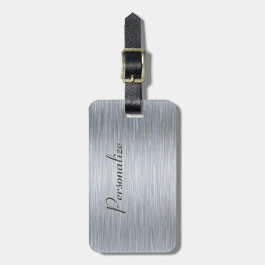 Metaalstaal Bagagelabel (Voorkant verticaal)