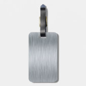 Metaalstaal Bagagelabel (Achterkant verticaal)