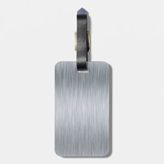 Metaalstaal Bagagelabel (Achterkant verticaal)