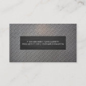 Metaalstalen patroon visitekaartje (Achterkant)