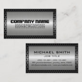 Metaalstalen rand zonder metalen rand 3 visitekaartje (Voorkant / Achterkant)