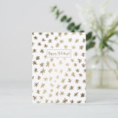 Metaalsterren - goud feestdagenkaart (Staand voorkant)