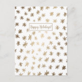 Metaalsterren - goud feestdagenkaart (Voorkant)