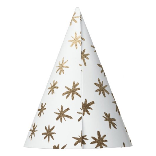 Metaalsterren - goud feesthoedjes (Achterkant)